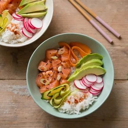 Poké bowl met zalm Poké bowl met zalm
