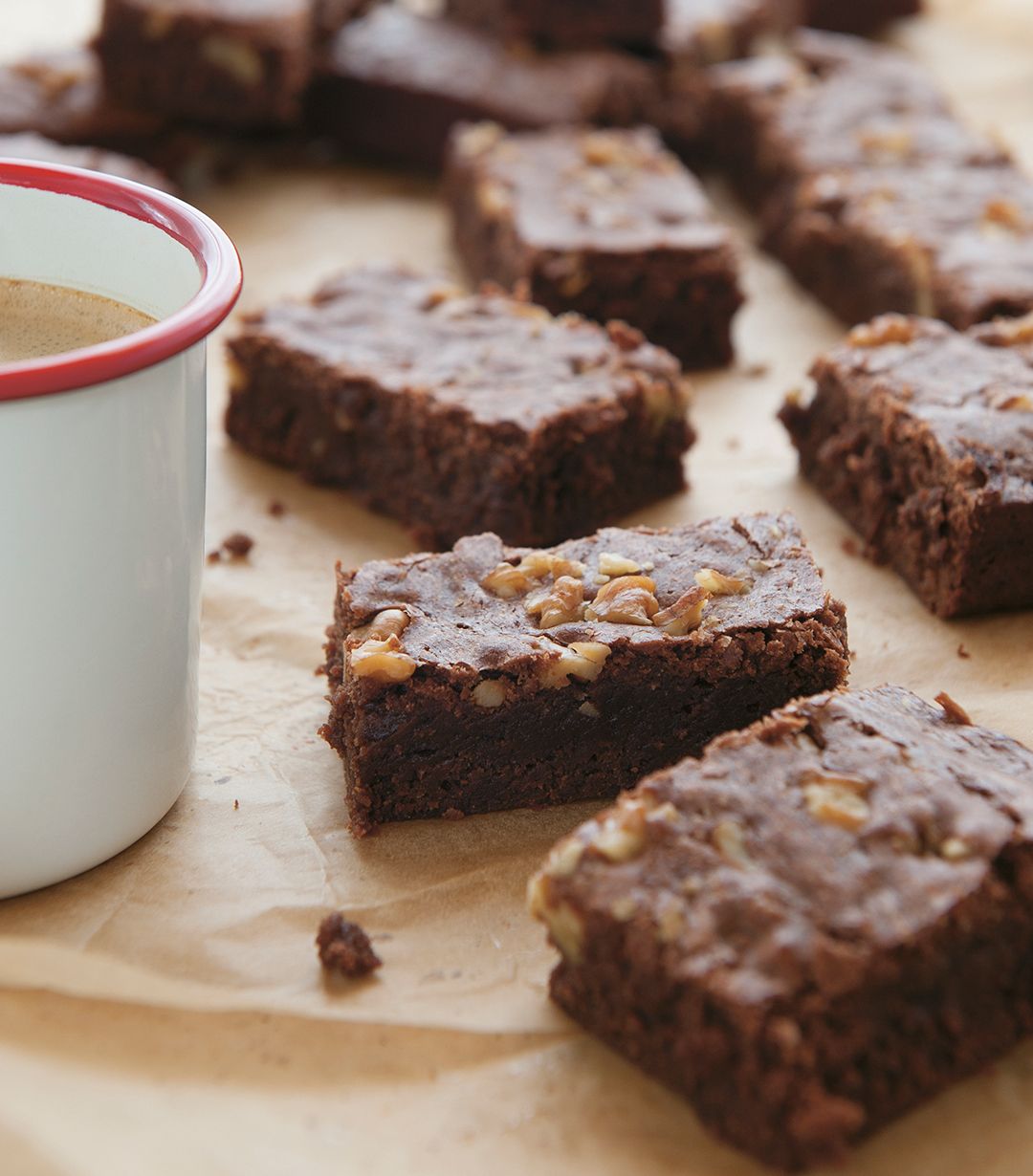Brownies met walnoten Brownies met walnoten