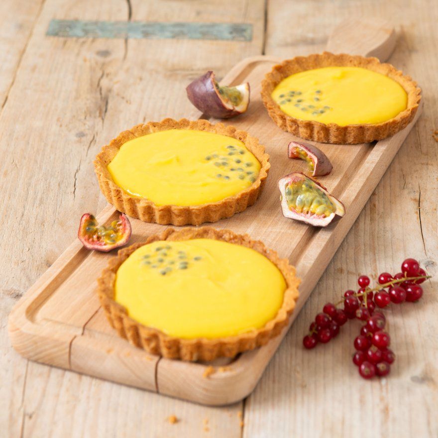 Mango-passievruchtentaartjes Mango-passievruchtentaartjes