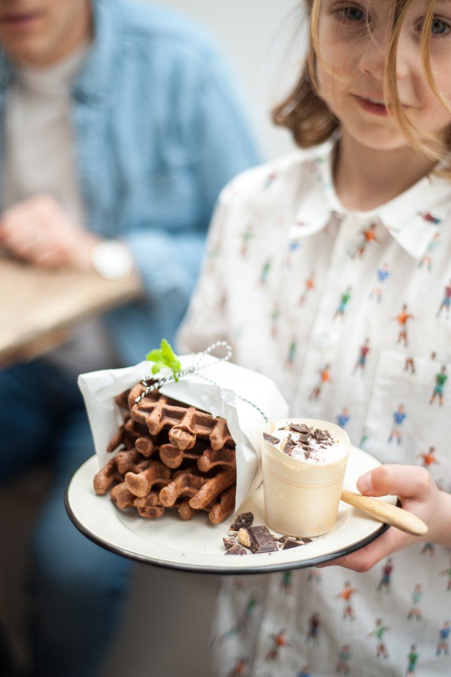 Wafeltjes met chocolade Wafeltjes met chocolade