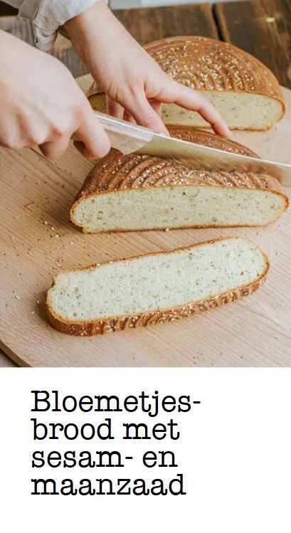 Bloemetjesbrood met sesam- en maanzaad