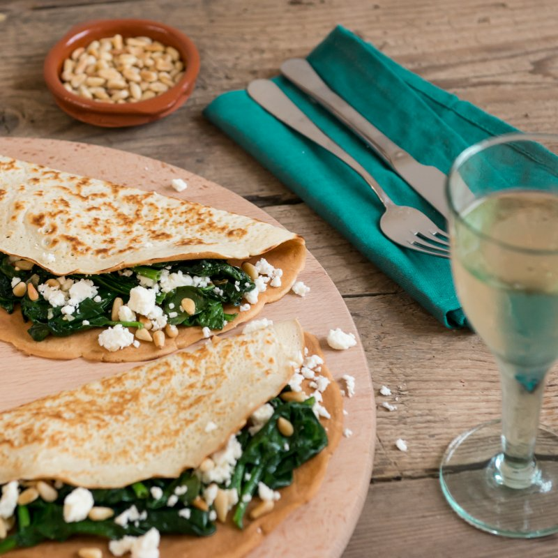 Griekse pannenkoek met feta Griekse pannenkoek met feta
