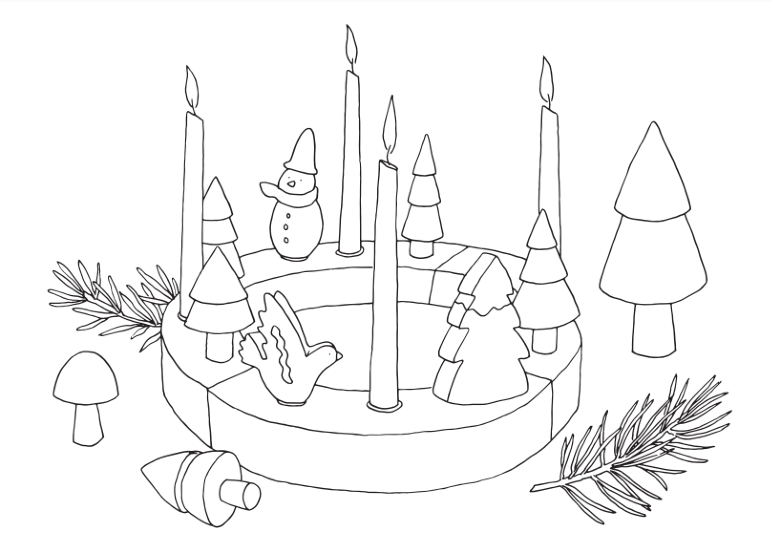 Kleurplaat Kerst Advent Kleurplaat Kerst Advent