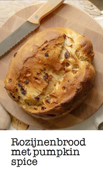 Rozijnenbrood met pumpkin spice