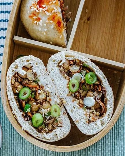 Vegetarische bapao broodjes